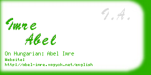 imre abel business card